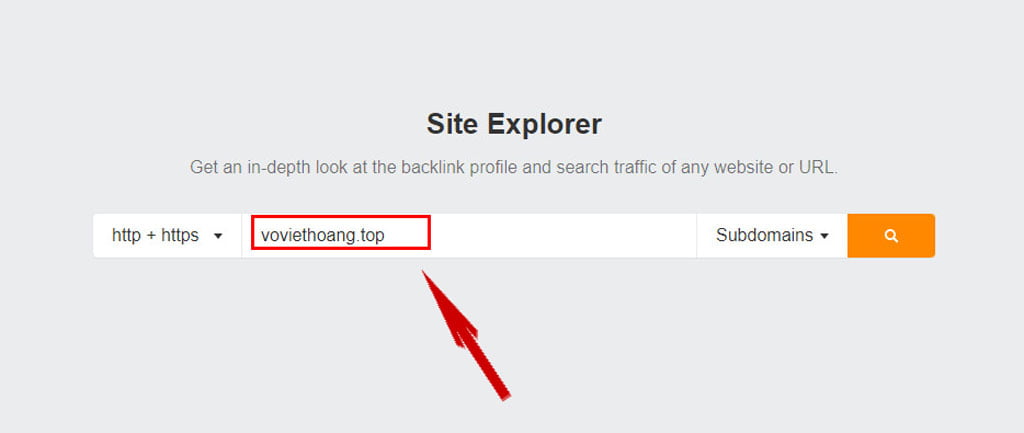 Phân tích URL đối thủ cạnh tranh trong tính năng Site Explorer
