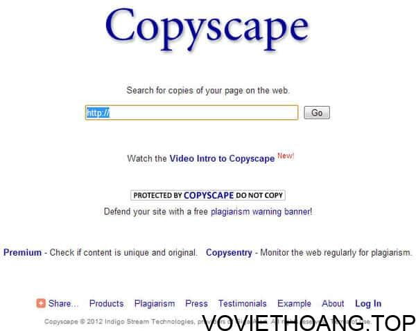 Công cụ kiểm tra đạo văn Copyscape