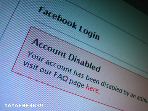 Page Facebook bị vô hiệu hoá