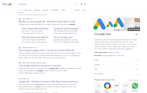 Google Search - Quảng cáo tìm kiếm 