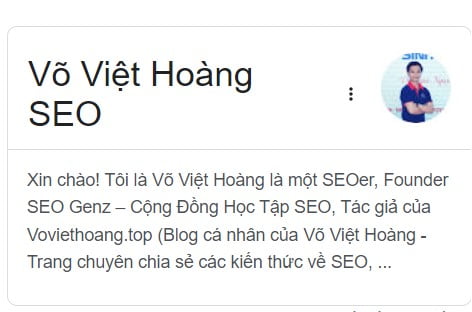 Bảng tri thức Võ Việt Hoàng SEO