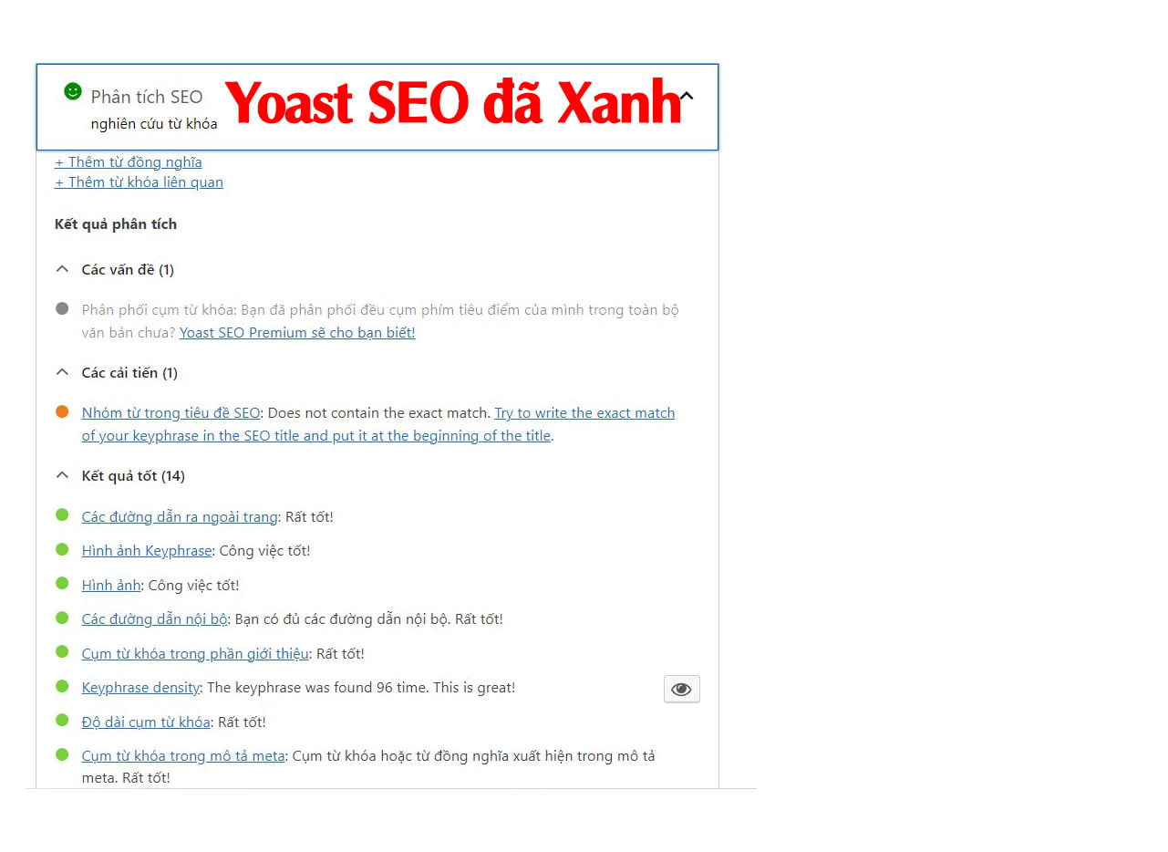 Yoast SEO Xanh