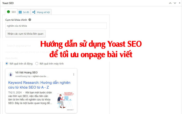 Hướng dẫn sử dụng Yoast SEO để tối ưu onpage bài viết