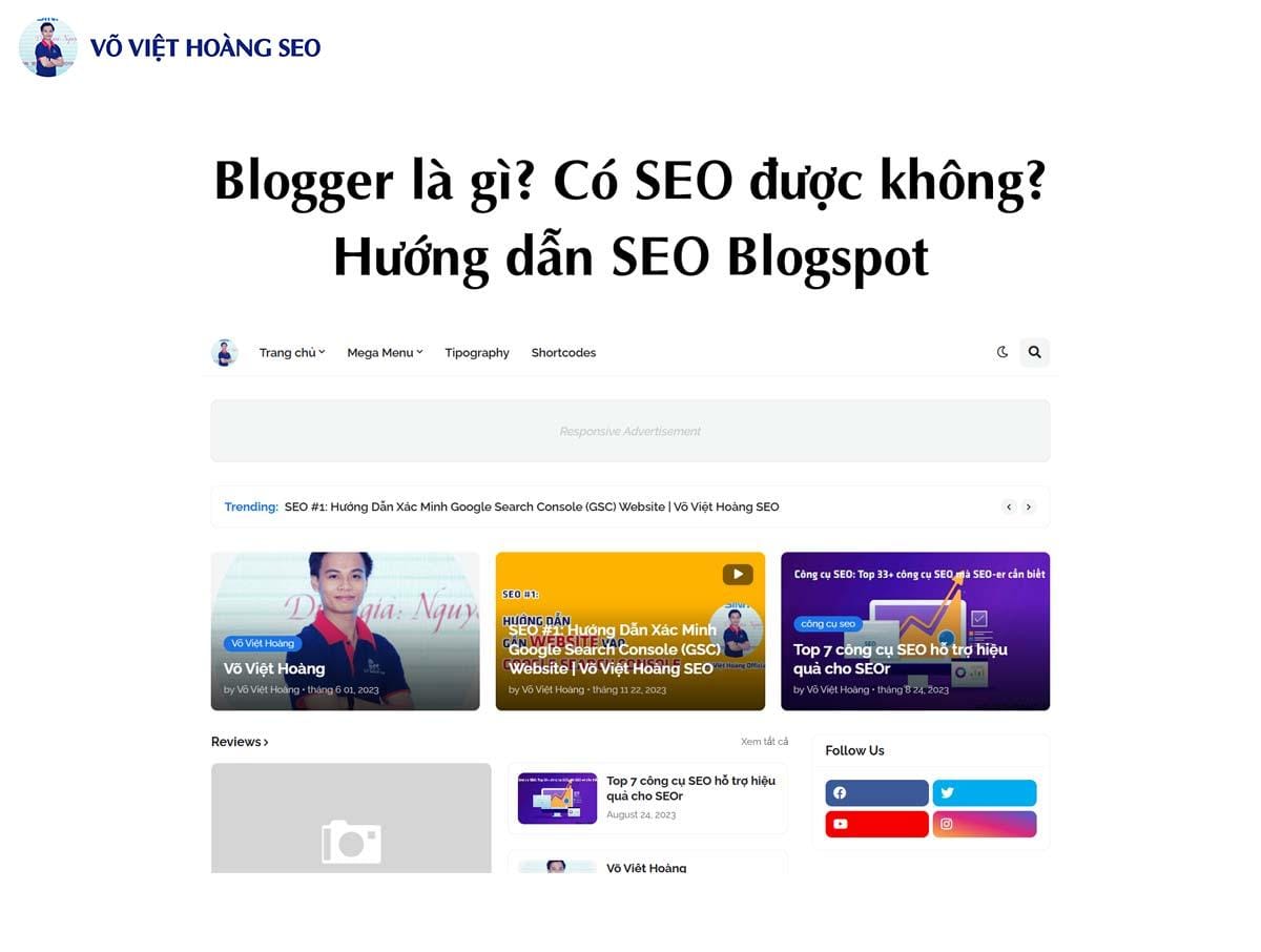 Blogger là gì? Có SEO được không? Hướng dẫn SEO Blogspot
