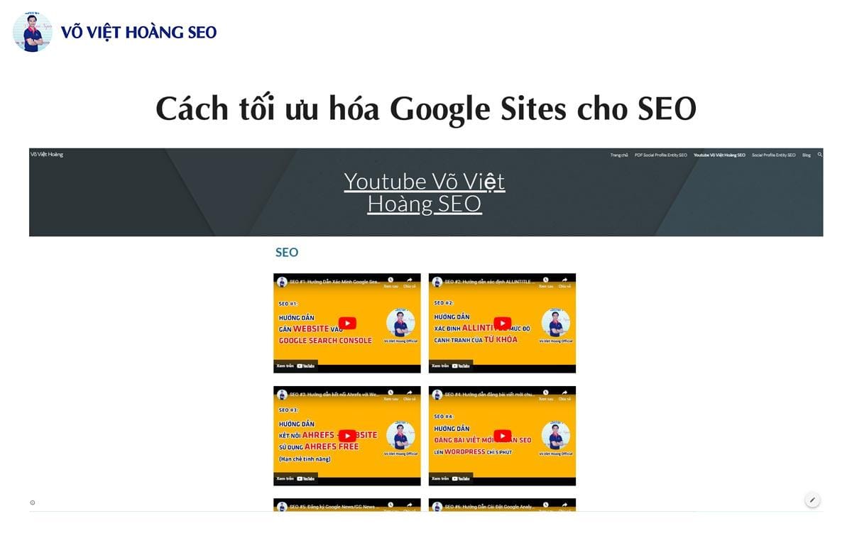 Cách tối ưu hóa Google Sites cho SEO