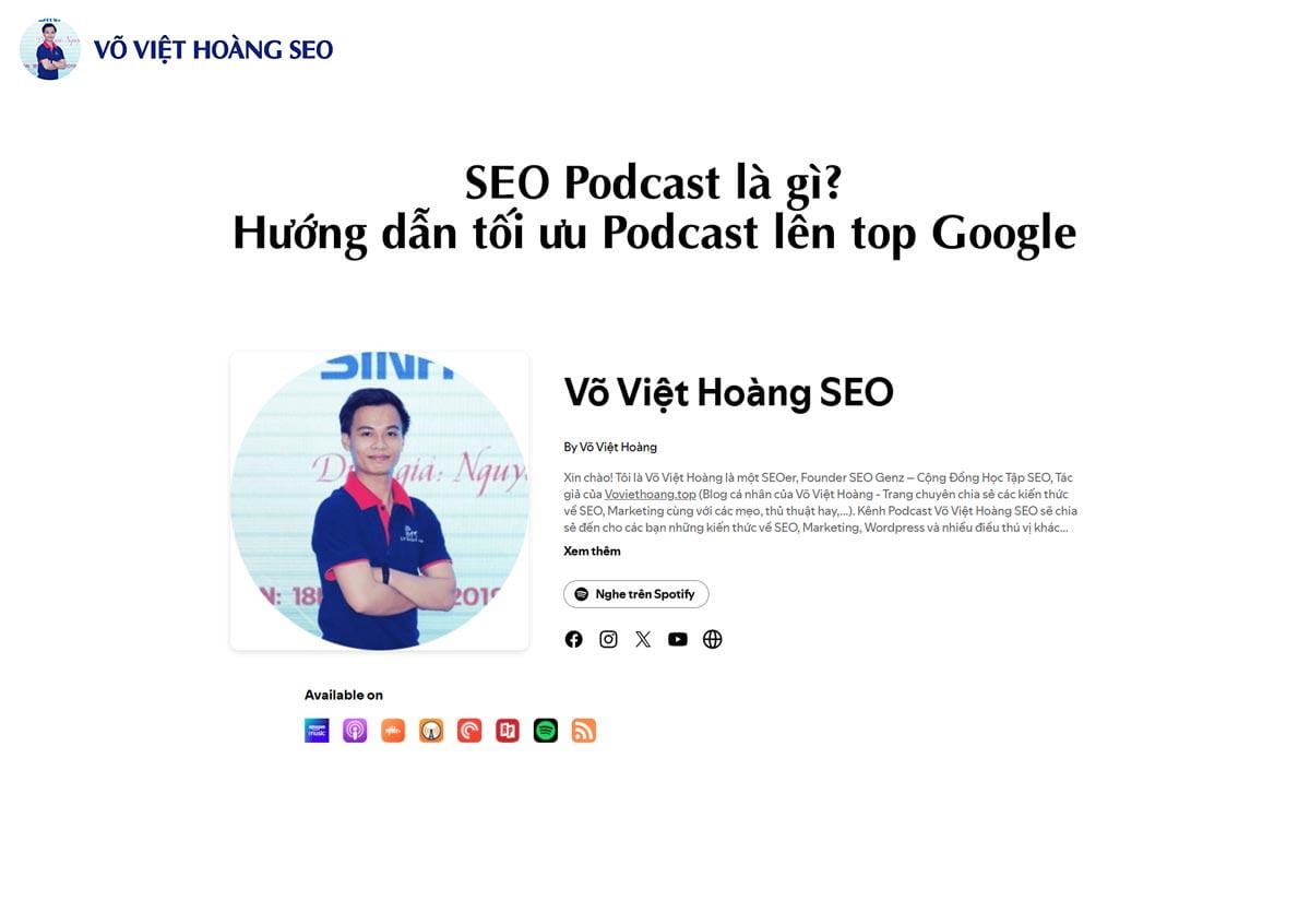 SEO Podcast là gì? Hướng dẫn tối ưu Podcast lên top Google