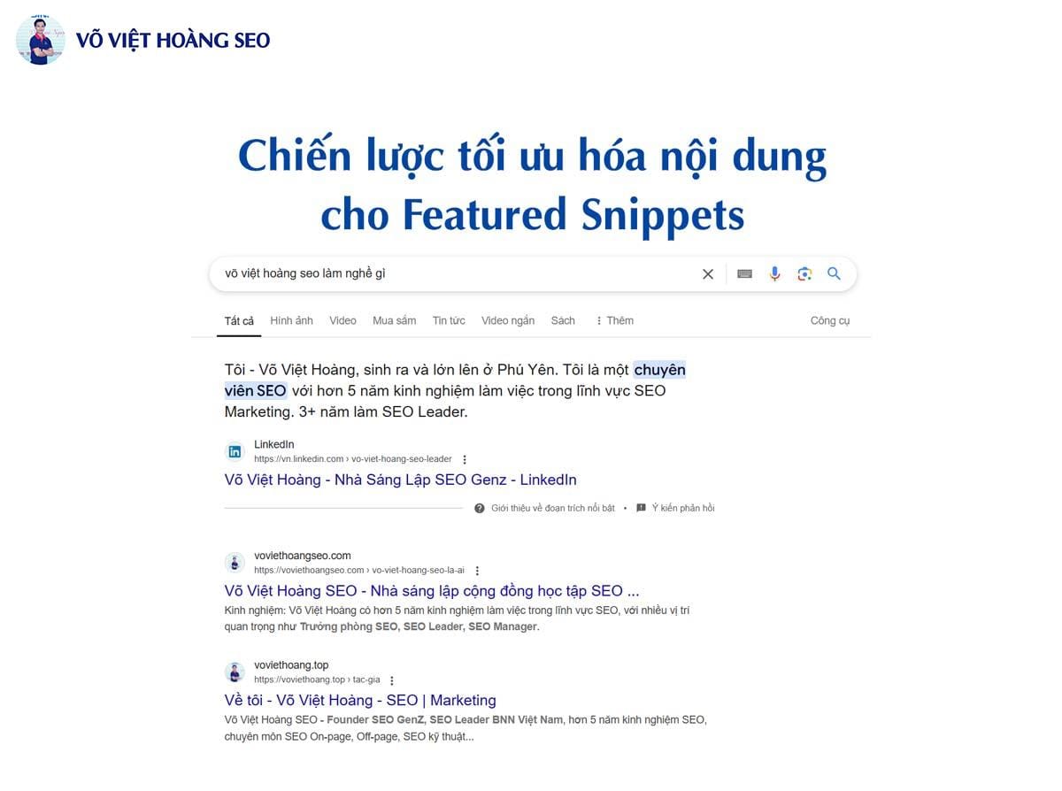 Chiến lược tối ưu hóa nội dung cho Featured Snippets