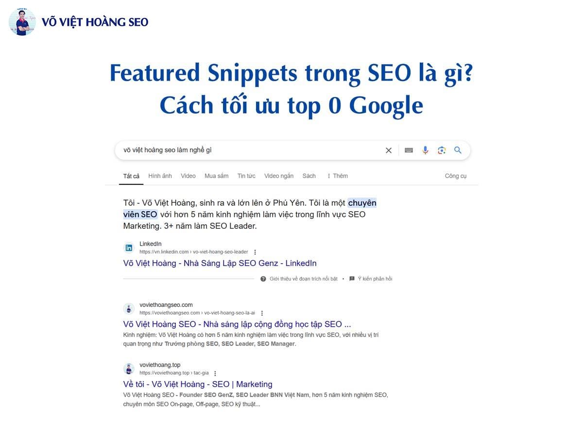 Featured Snippets trong SEO là gì? Cách tối ưu top 0 Google