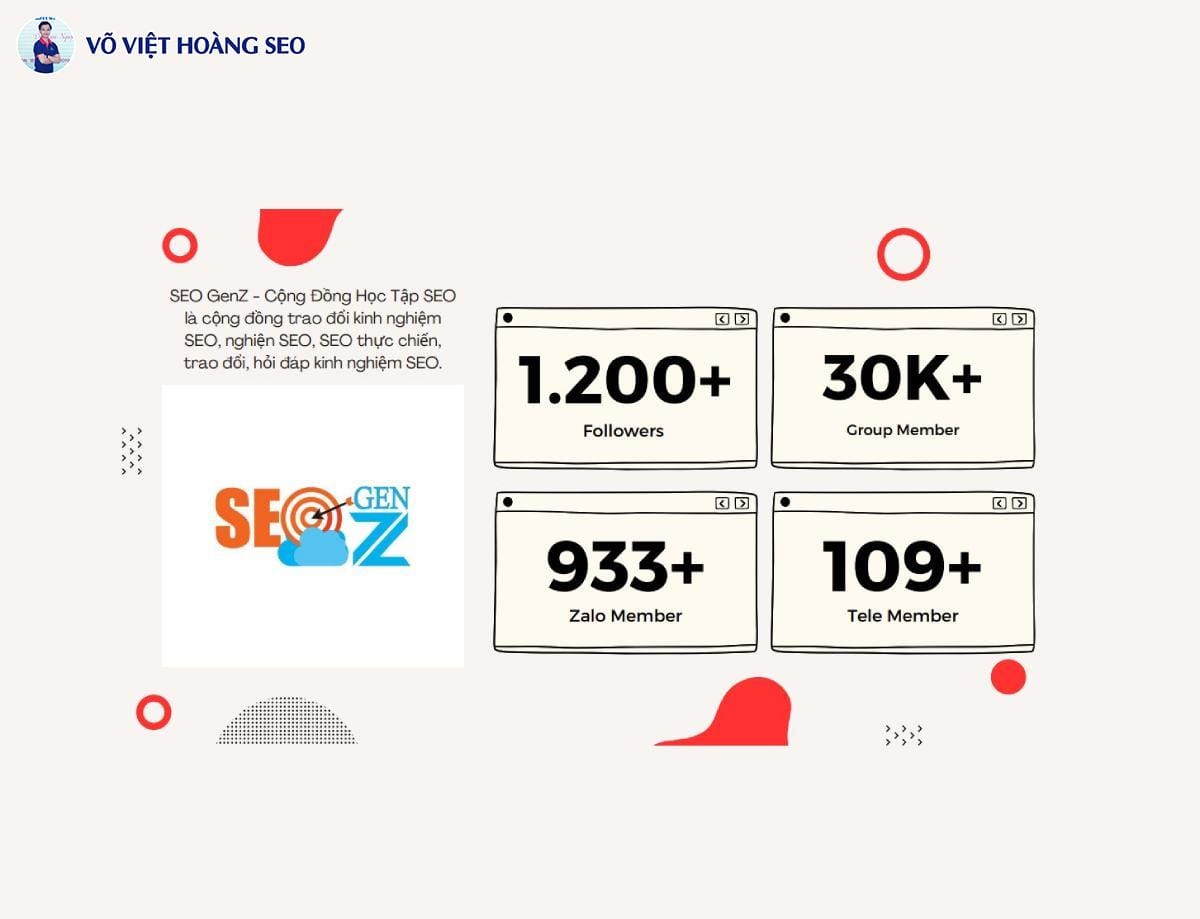 Các chỉ số chính từ SEO Fanpage Facebook SEO GenZ