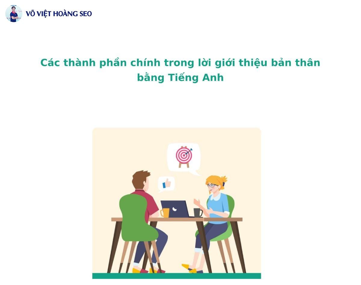 Các thành phần chính trong lời giới thiệu bản thân bằng Tiếng Anh