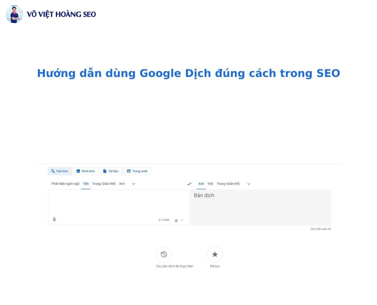 Hướng dẫn dùng Google Dịch đúng cách trong SEO