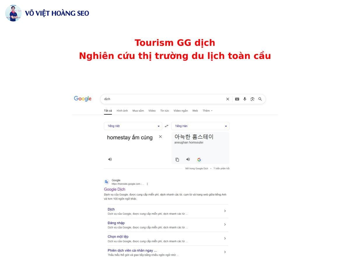 Tourism GG dịch - Nghiên cứu thị trường du lịch toàn cầu